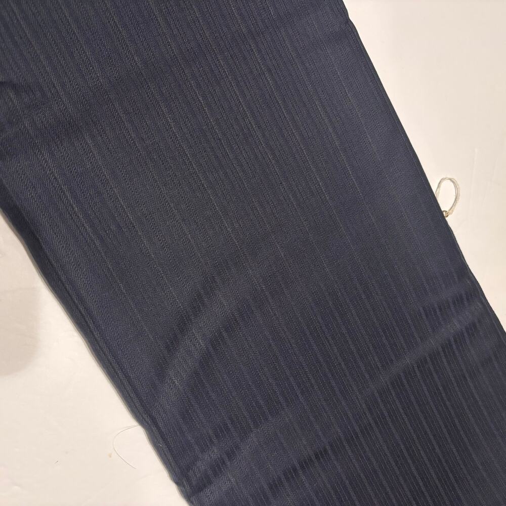 3 Yds Navy Striped Superfine 100% Wool Suiting Fabric England 60" Wide